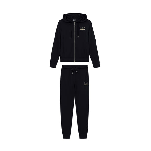 Tuta Donna Evolution, con logo strass, felpa full zip e pantalone jogger